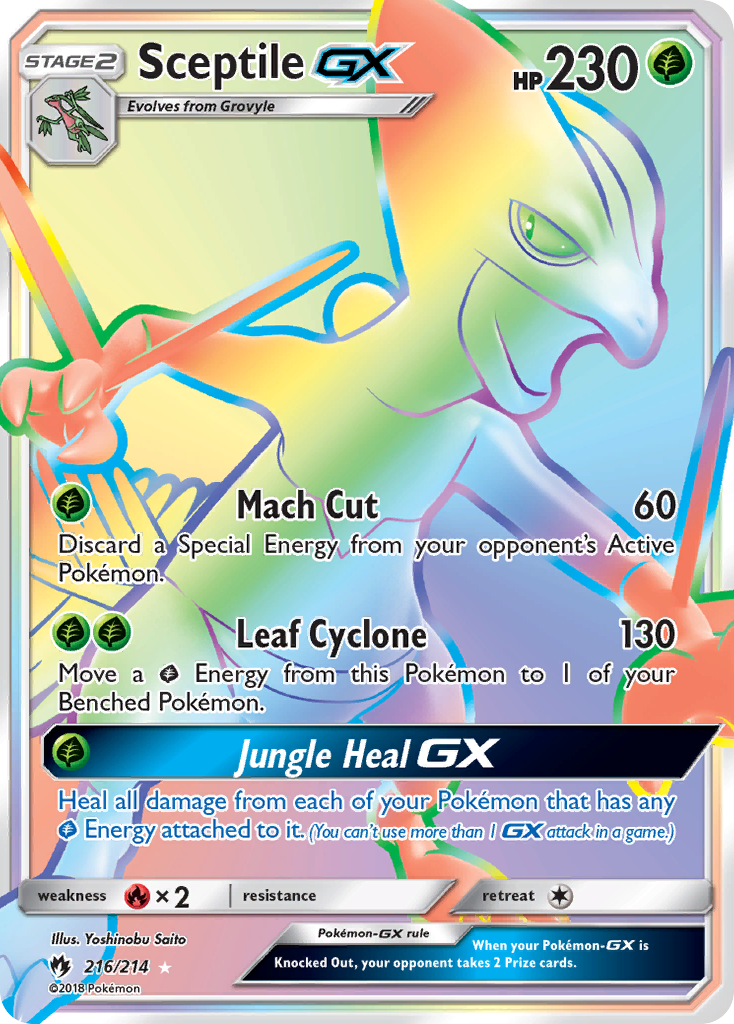 Sceptile GX (216/214) [Sun & Moon: Lost Thunder] | Good Games Cannington
