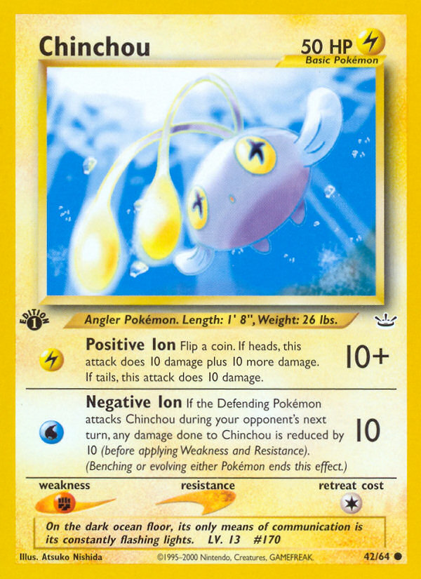 Chinchou (42/64) [Neo Revelation 1st Edition] | Good Games Cannington