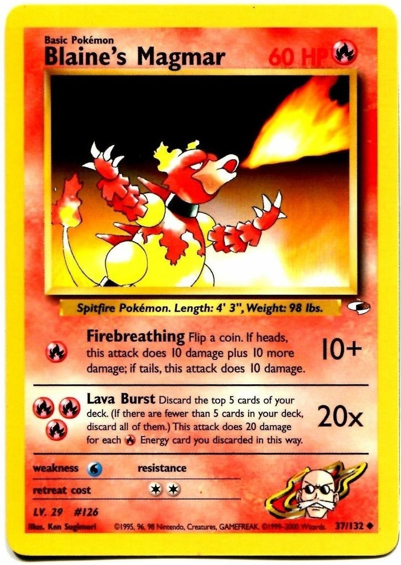 Blaine's Magmar (37/132) [Gym Heroes Unlimited] | Good Games Cannington