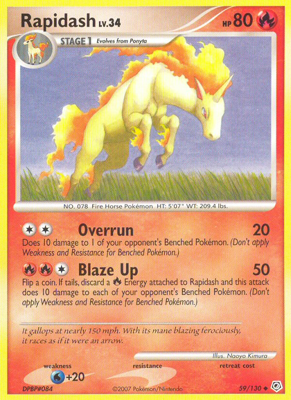 Rapidash (59/130) [Diamond & Pearl: Base Set] | Good Games Cannington