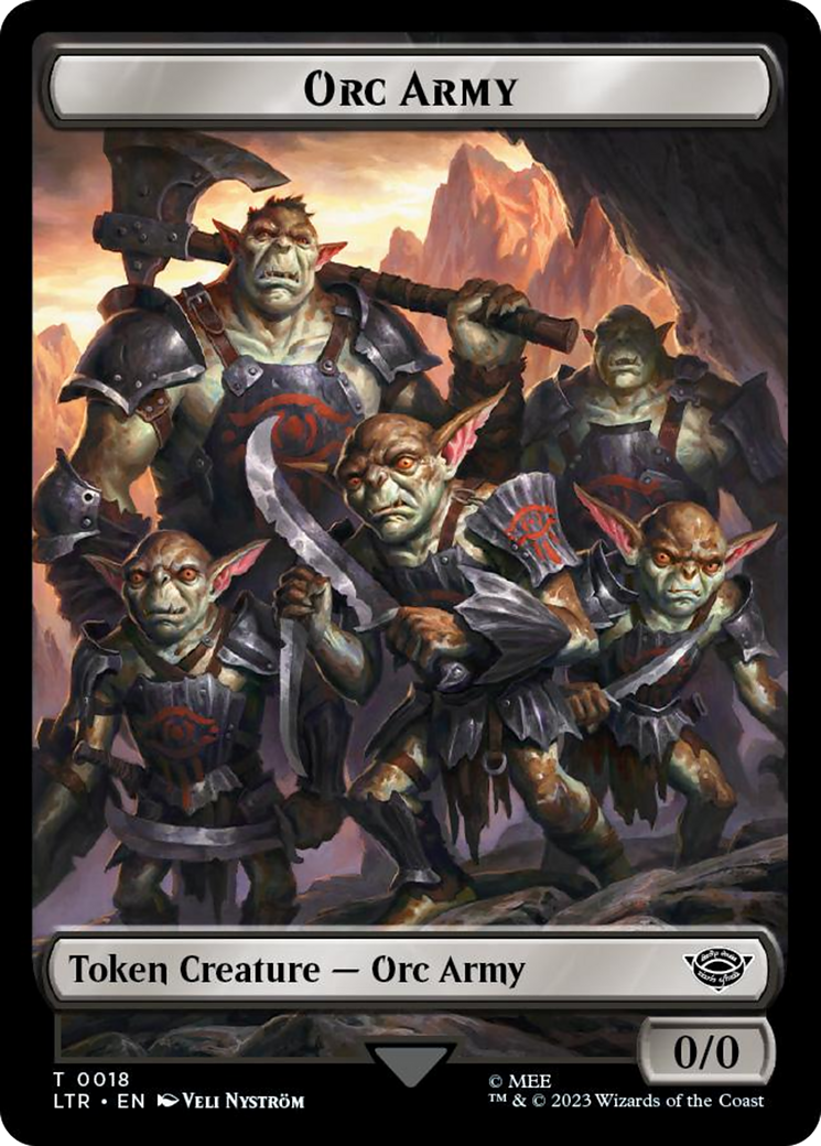 Orc Army (0018) // Food (0024) Double-Sided Token (Surge Foil) [The Lord of the Rings: Tales of Middle-Earth Tokens] | Good Games Cannington