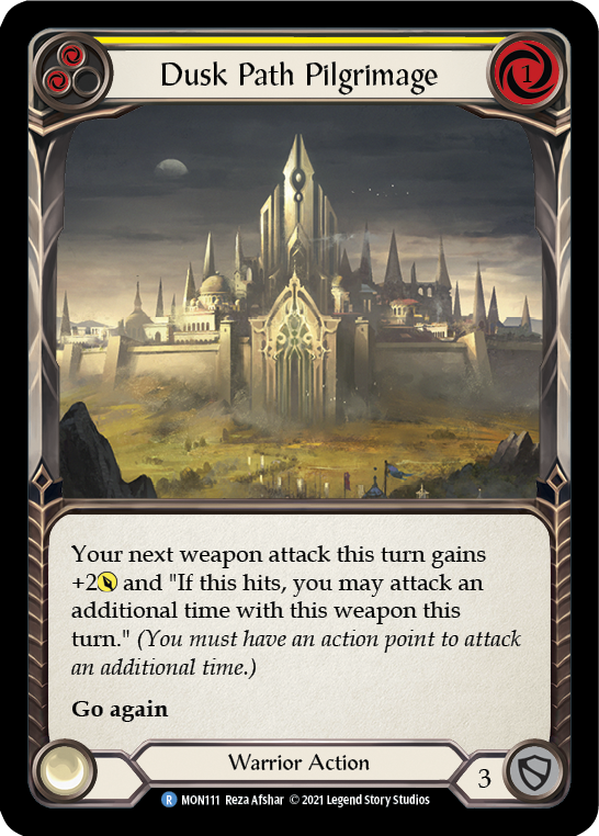 Dusk Path Pilgrimage (Yellow) [MON111-RF] 1st Edition Rainbow Foil | Good Games Cannington