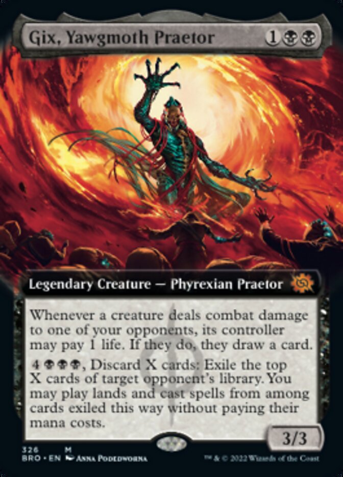 Gix, Yawgmoth Praetor (Extended Art) [The Brothers' War] | Good Games Cannington