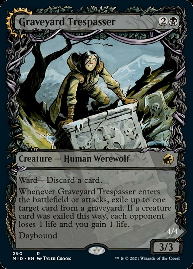 Graveyard Trespasser // Graveyard Glutton (Showcase Equinox) [Innistrad: Midnight Hunt] | Good Games Cannington