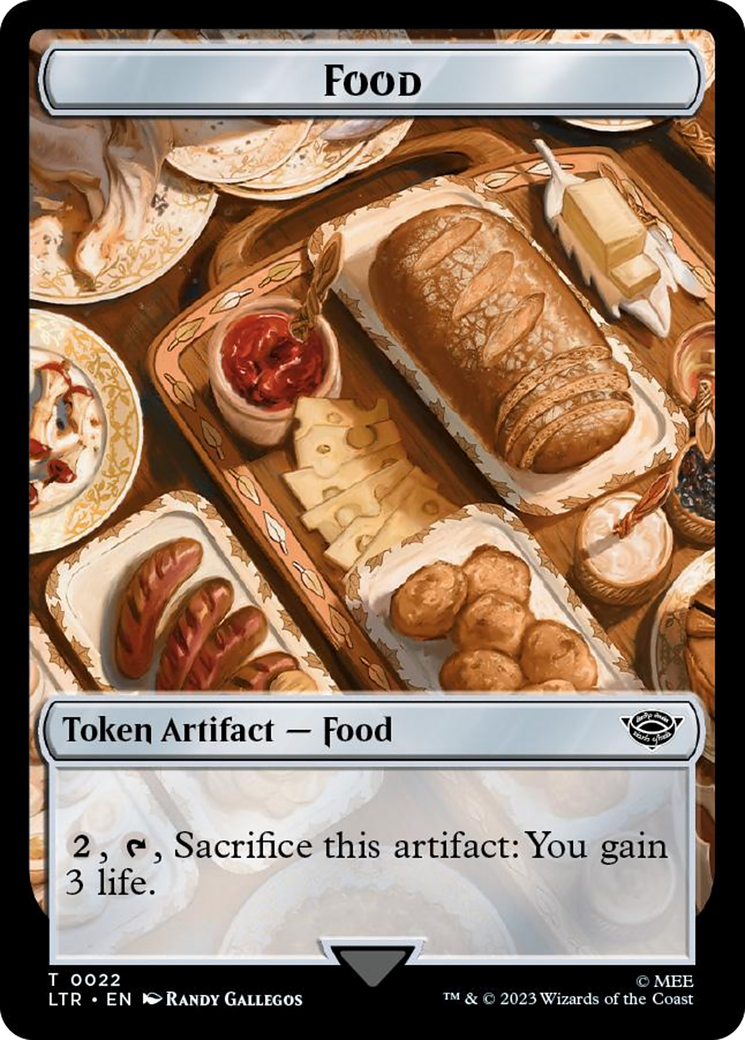 Tentacle // Food (0022) Double-Sided Token (Surge Foil) [The Lord of the Rings: Tales of Middle-Earth Tokens] | Good Games Cannington