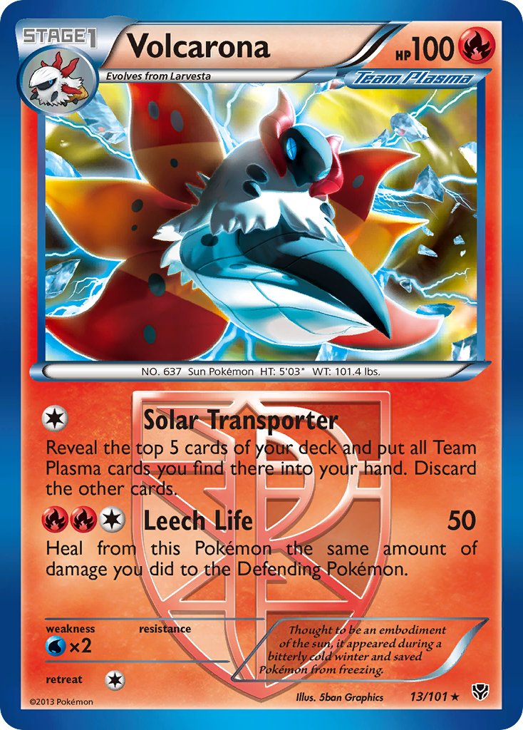 Volcarona (13/101) (Theme Deck Exclusive) [Black & White: Plasma Blast] | Good Games Cannington