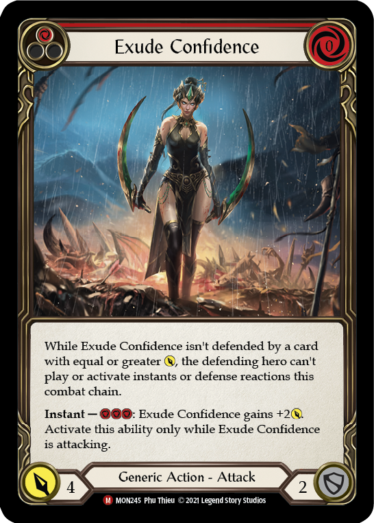 Exude Confidence [MON245-RF] 1st Edition Rainbow Foil | Good Games Cannington