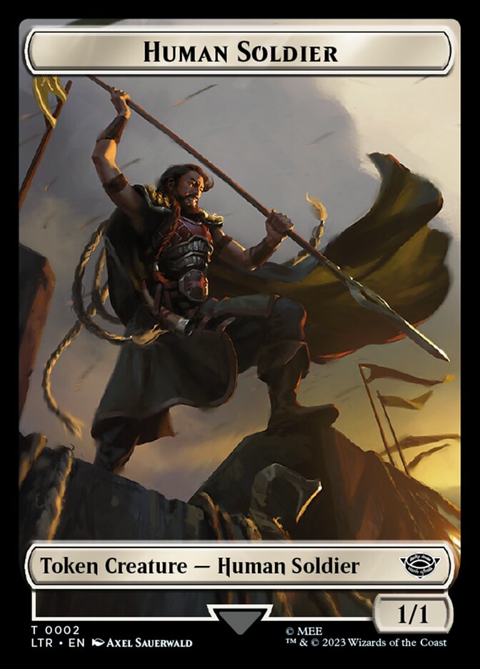 Human Soldier Token (02) [The Lord of the Rings: Tales of Middle-Earth Tokens] | Good Games Cannington