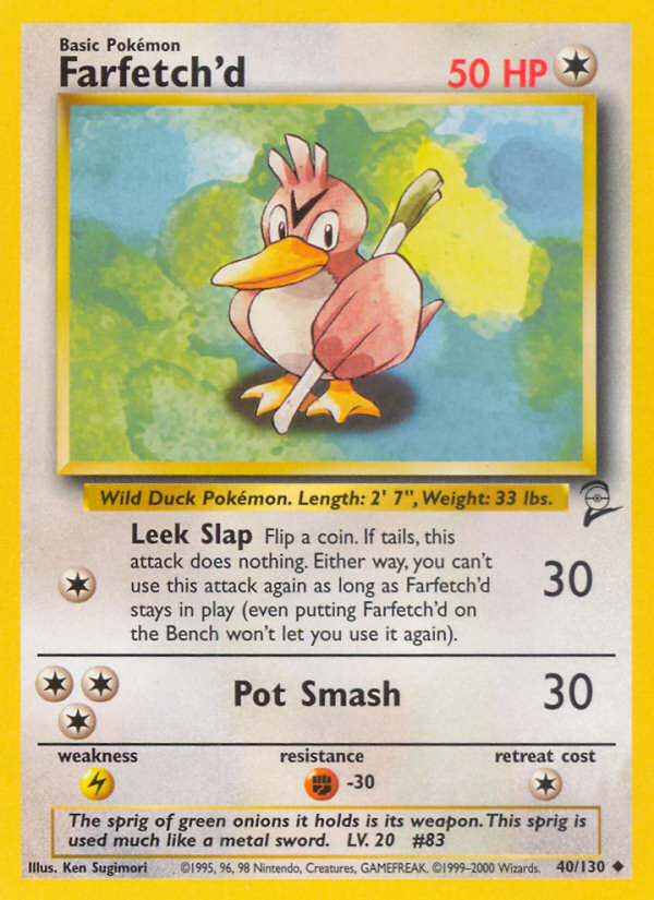 Farfetch'd (40/130) [Base Set 2] | Good Games Cannington