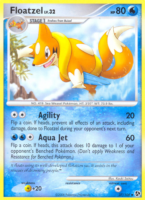 Floatzel (37/106) [Diamond & Pearl: Great Encounters] | Good Games Cannington