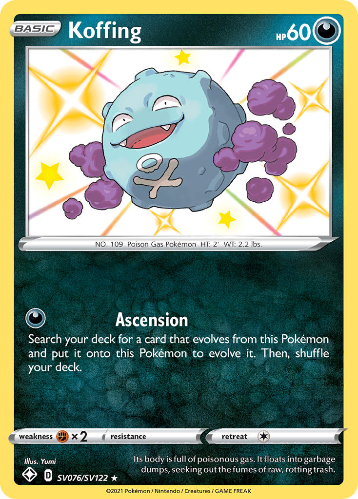 Koffing (SV076/SV122) [Sword & Shield: Shining Fates] | Good Games Cannington