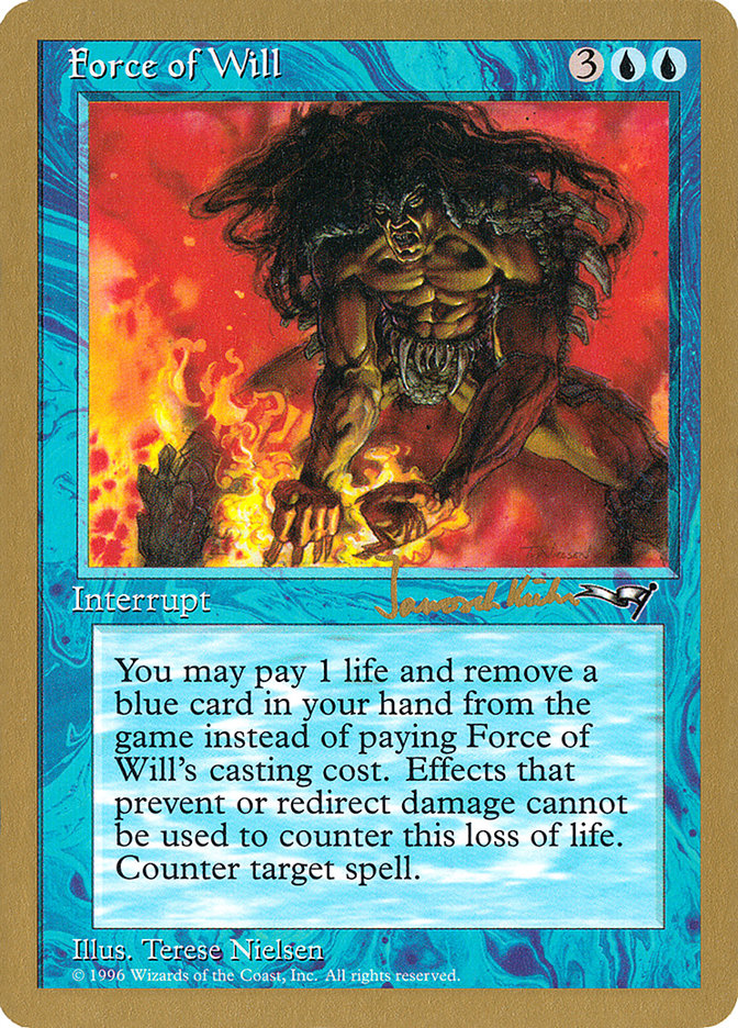 Force of Will (Janosch Kuhn) [World Championship Decks 1997] | Good Games Cannington