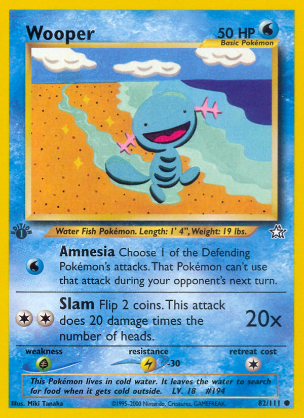 Wooper (82/111) [Neo Genesis 1st Edition] | Good Games Cannington