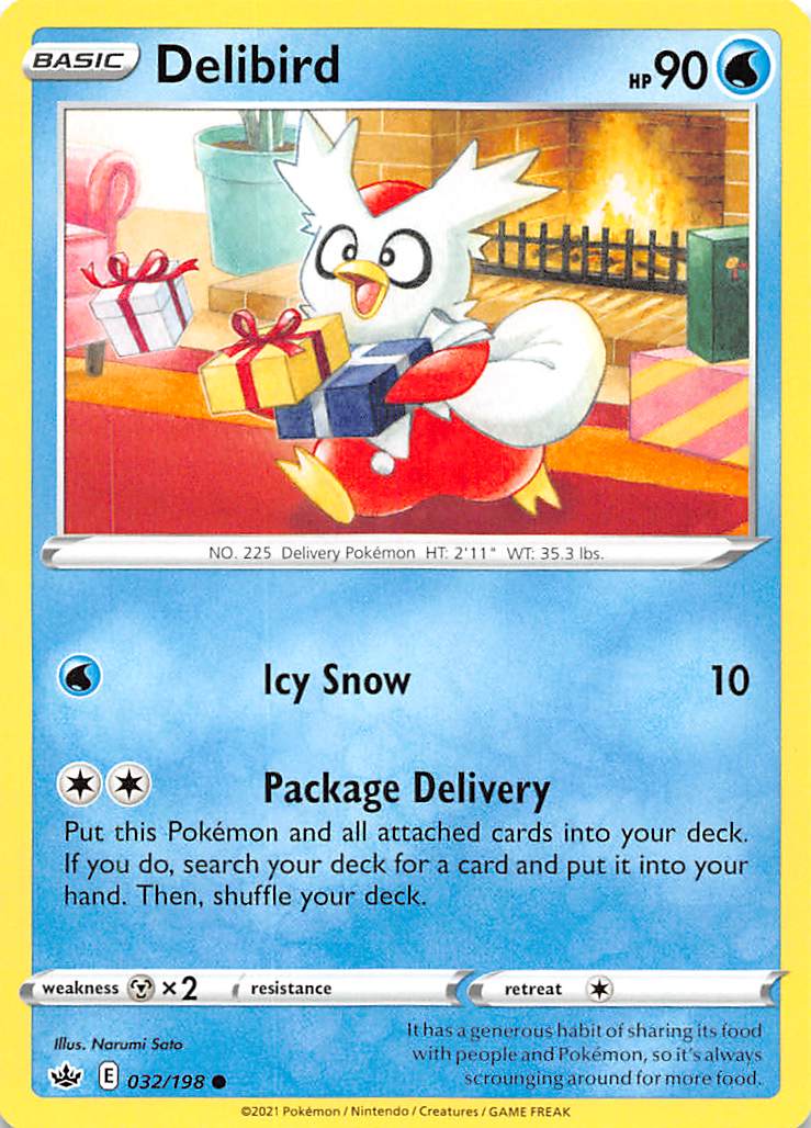 Delibird (032/198) [Sword & Shield: Chilling Reign] | Good Games Cannington