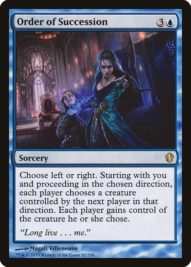 Order of Succession [Commander 2013] | Good Games Cannington