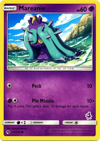 Mareanie (105/214) (Mewtwo Deck) [Battle Academy 2020] | Good Games Cannington