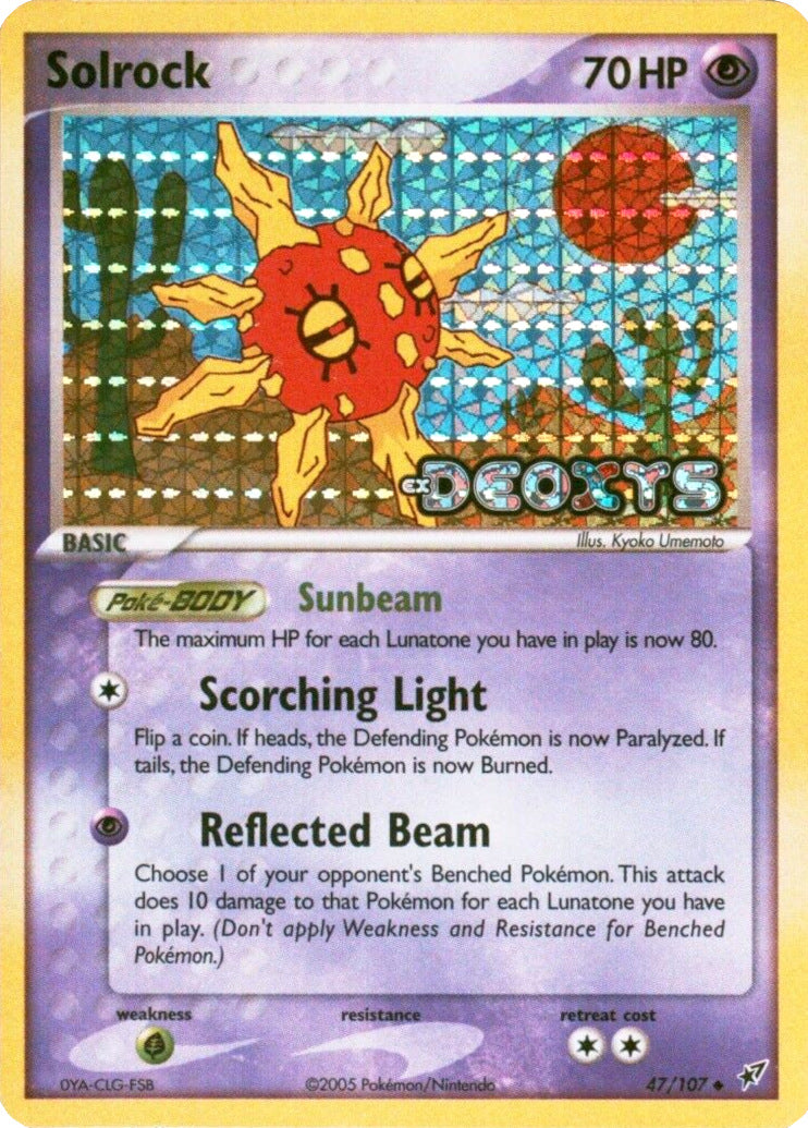 Solrock (47/107) (Stamped) [EX: Deoxys] | Good Games Cannington