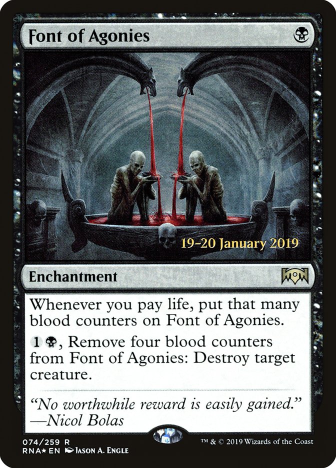 Font of Agonies [Ravnica Allegiance Prerelease Promos] | Good Games Cannington