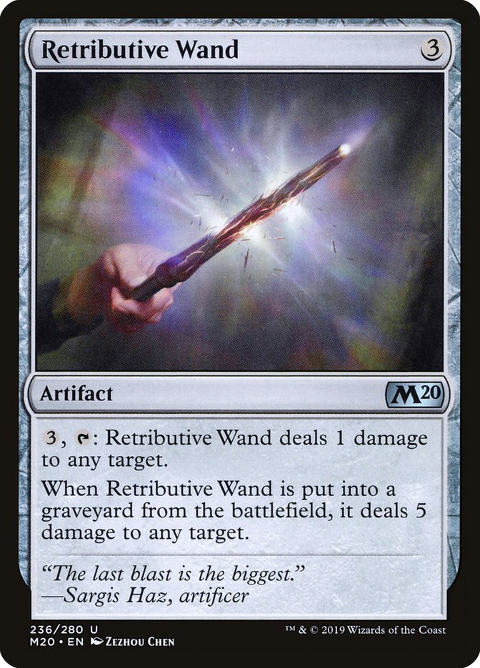 Retributive Wand [Core Set 2020] | Good Games Cannington