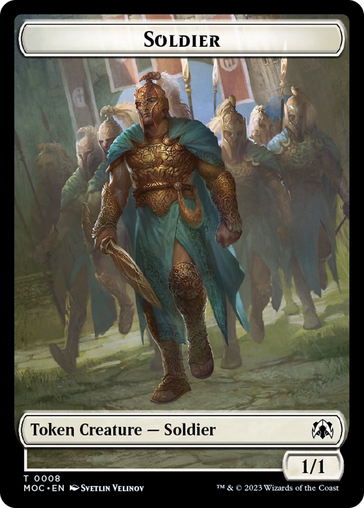 Vampire Knight // Soldier Double-Sided Token [March of the Machine Commander Tokens] | Good Games Cannington