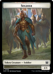 Vampire Knight // Soldier Double-Sided Token [March of the Machine Commander Tokens] | Good Games Cannington