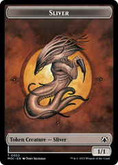 Goblin // Sliver Double-Sided Token [March of the Machine Commander Tokens] | Good Games Cannington