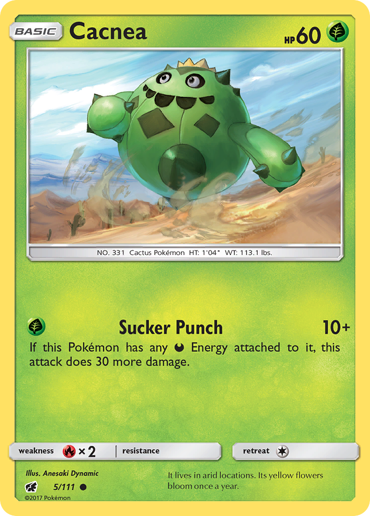 Cacnea (5/111) [Sun & Moon: Crimson Invasion] | Good Games Cannington