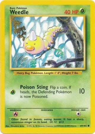 Weedle (69/102) [Base Set Unlimited] | Good Games Cannington