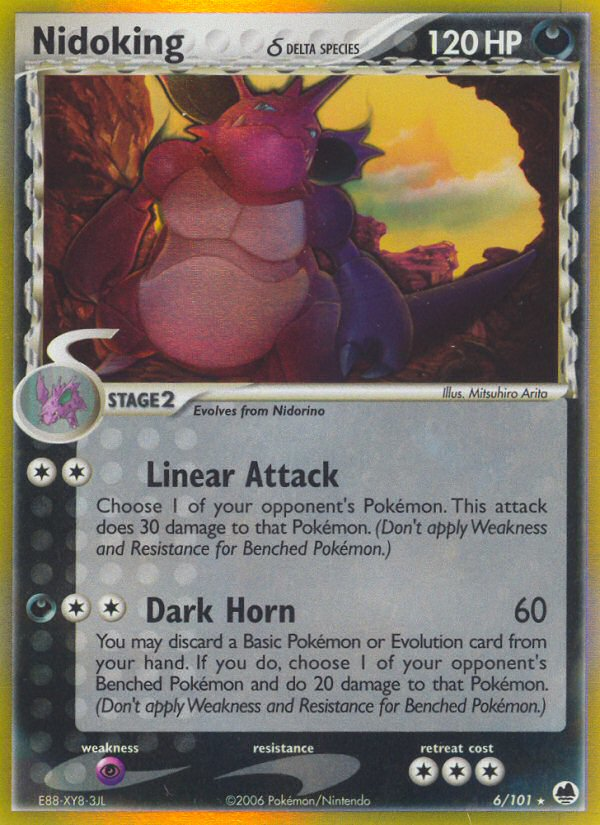 Nidoking (6/101) (Delta Species) [EX: Dragon Frontiers] | Good Games Cannington