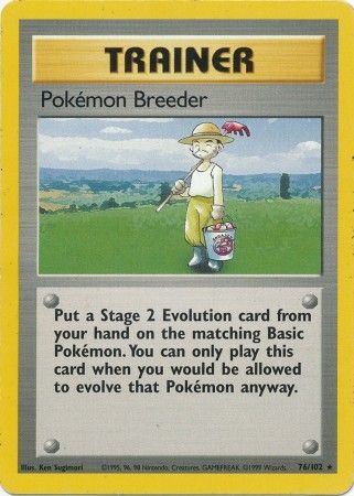 Pokemon Breeder (76/102) [Base Set Unlimited] | Good Games Cannington