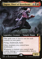 Zagras, Thief of Heartbeats (Extended Art) [Zendikar Rising] | Good Games Cannington