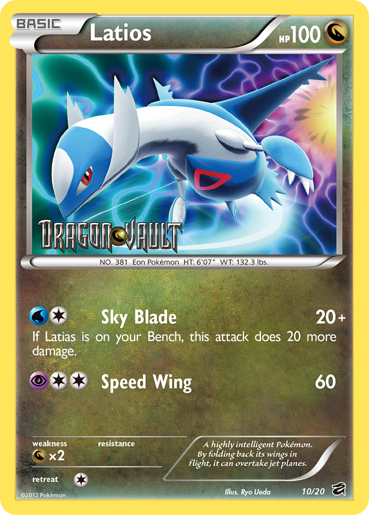 Latios (10/20) (Blister Exclusive) [Black & White: Dragon Vault] | Good Games Cannington