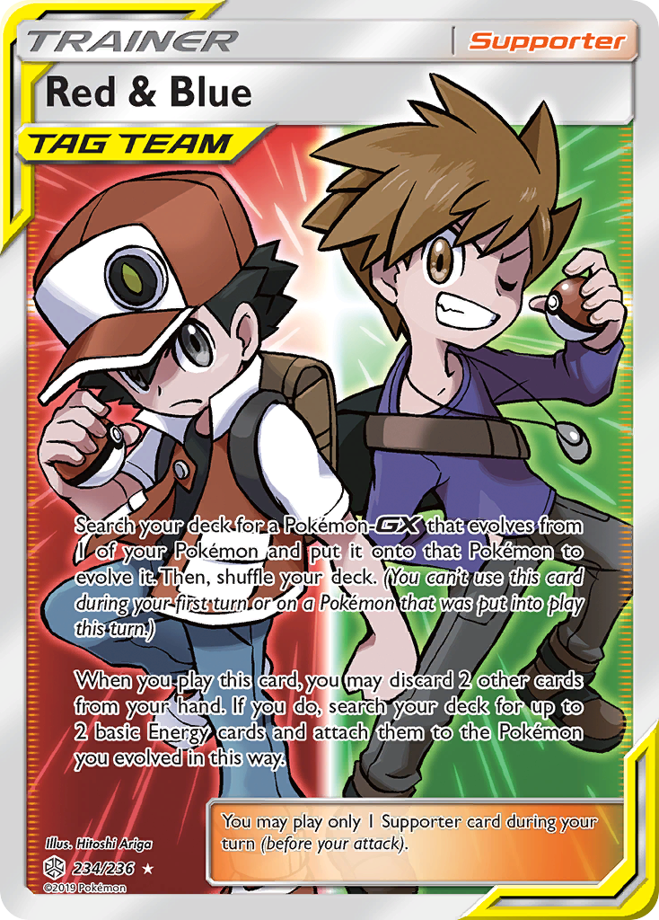 Red & Blue (234/236) [Sun & Moon: Cosmic Eclipse] | Good Games Cannington