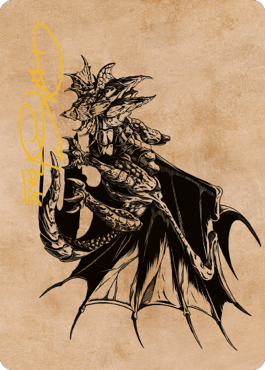 Ancient Copper Dragon Art Card (52) (Gold-Stamped Signature) [Commander Legends: Battle for Baldur's Gate Art Series] | Good Games Cannington