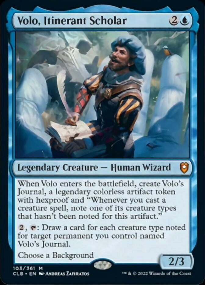 Volo, Itinerant Scholar [Commander Legends: Battle for Baldur's Gate] | Good Games Cannington