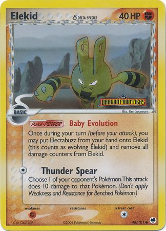 Elekid (48/101) (Delta Species) (Stamped) [EX: Dragon Frontiers] | Good Games Cannington