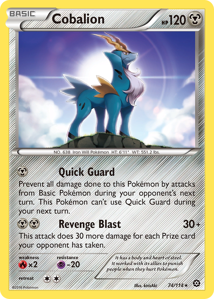 Cobalion (74/114) [XY: Steam Siege] | Good Games Cannington