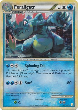 Feraligatr (20/123) (Cracked Ice Holo) [HeartGold & SoulSilver: Base Set] | Good Games Cannington