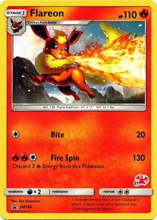 Flareon (SM186) (Charizard Stamp #27) [Battle Academy 2020] | Good Games Cannington