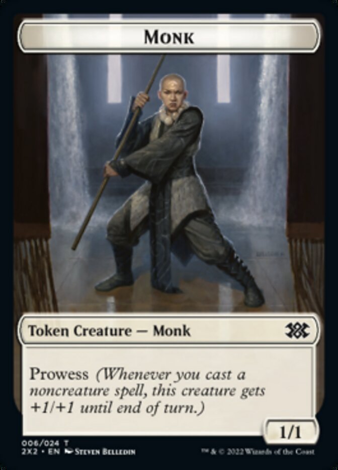 Monk Token [Double Masters 2022 Tokens] | Good Games Cannington