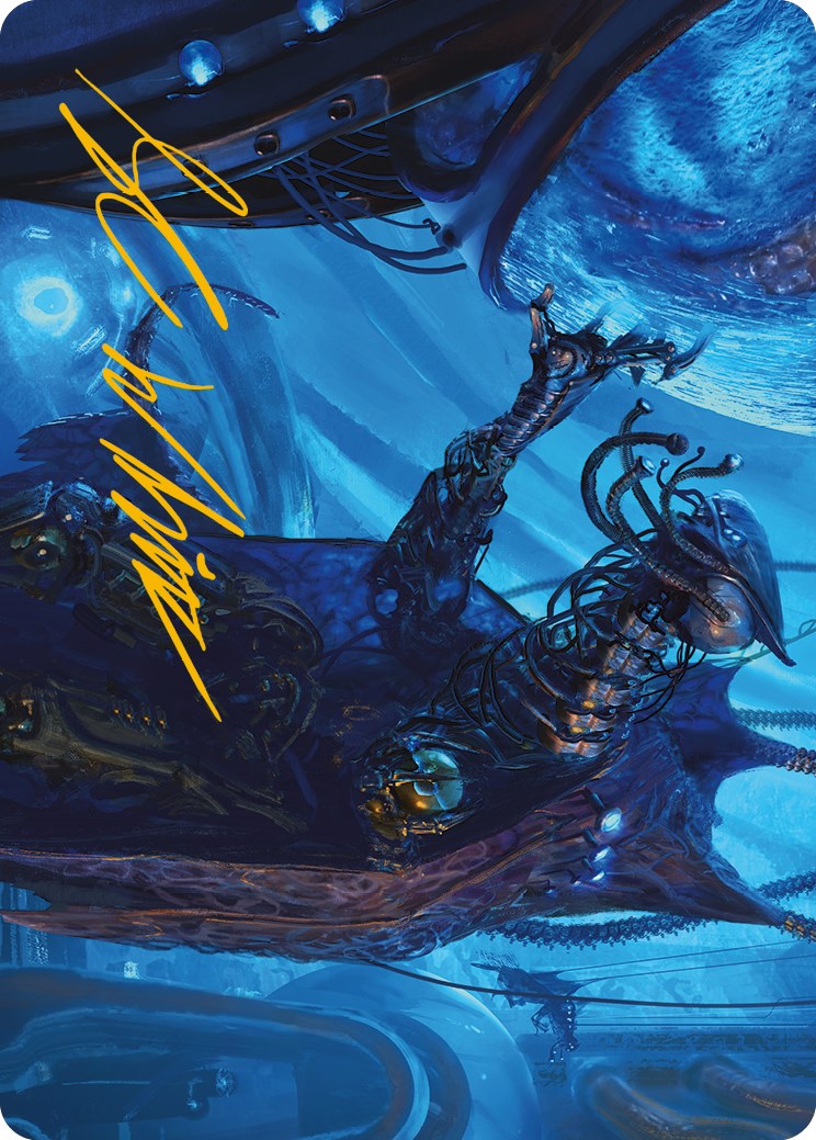 Atmosphere Surgeon Art Card (Gold-Stamped Signature) [Phyrexia: All Will Be One Art Series] | Good Games Cannington