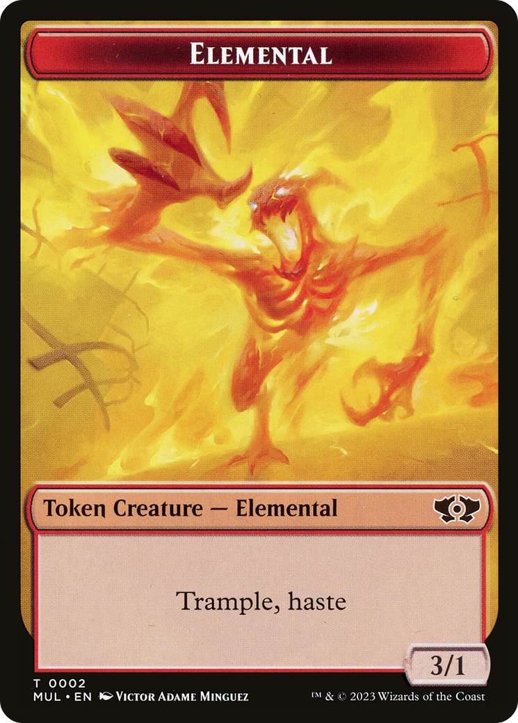 Elemental (02) // Teferi's Talent Emblem Double-Sided Token [March of the Machine Commander Tokens] | Good Games Cannington