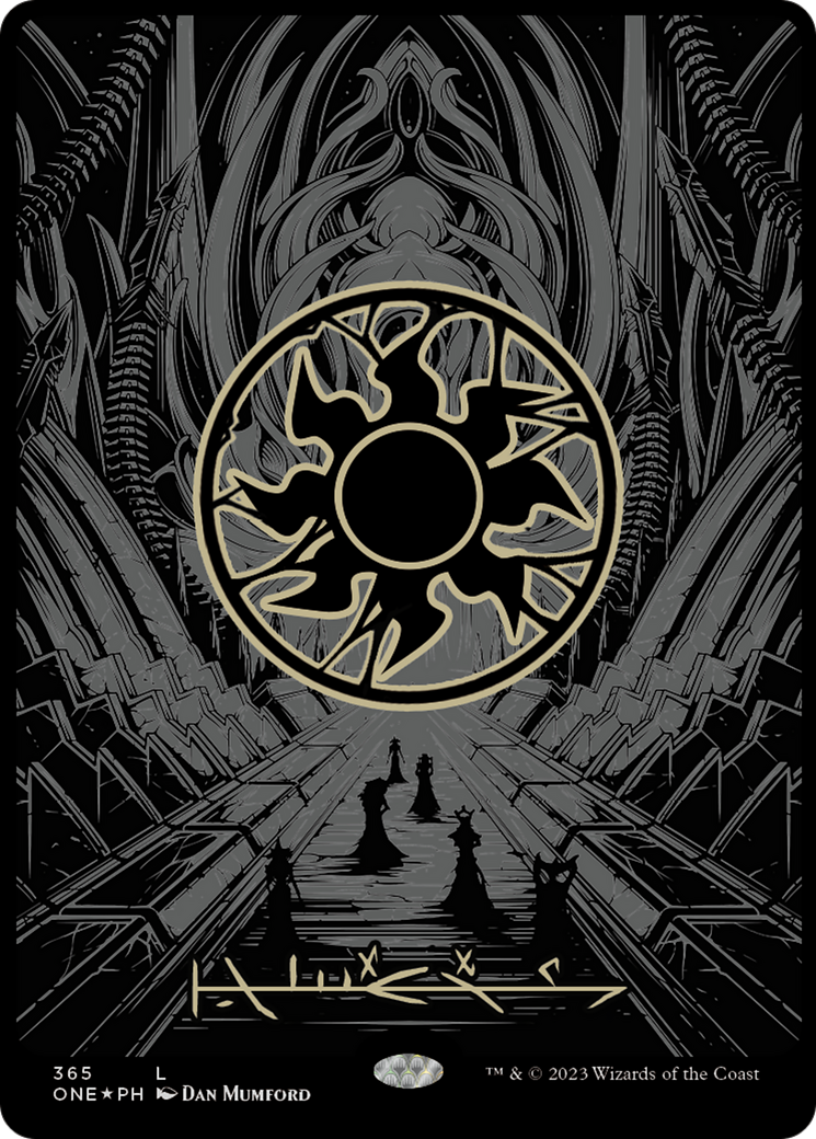 Plains (365) (Oil Slick Raised Foil) [Phyrexia: All Will Be One] | Good Games Cannington
