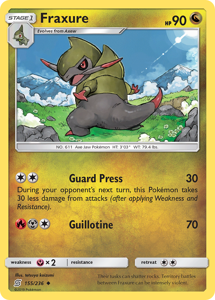 Fraxure (155/236) [Sun & Moon: Unified Minds] | Good Games Cannington