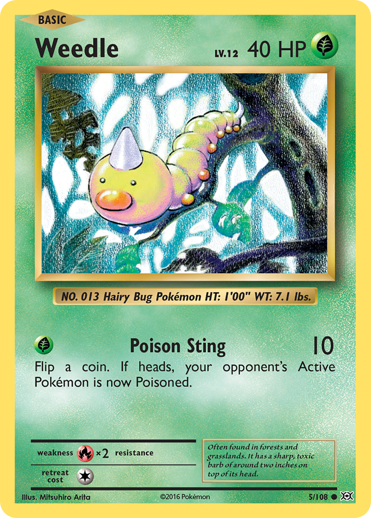Weedle (5/108) [XY: Evolutions] | Good Games Cannington