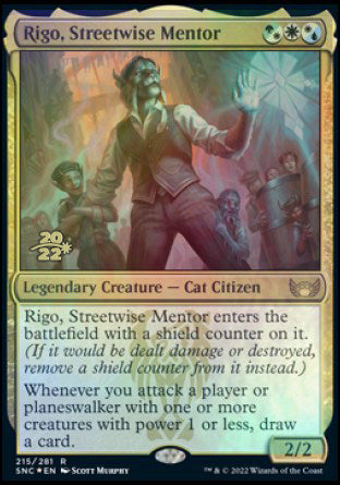 Rigo, Streetwise Mentor [Streets of New Capenna Prerelease Promos] | Good Games Cannington
