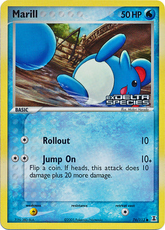 Marill (76/113) (Stamped) [EX: Delta Species] | Good Games Cannington