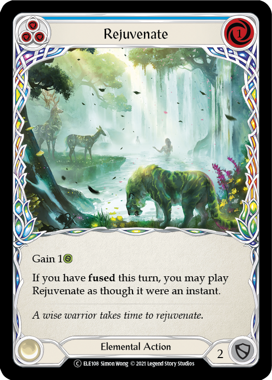 Rejuvenate (Blue) [U-ELE108] Unlimited Rainbow Foil | Good Games Cannington