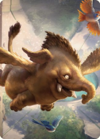 Lulu, Loyal Hollyphant Art Card (18) [Commander Legends: Battle for Baldur's Gate Art Series] | Good Games Cannington