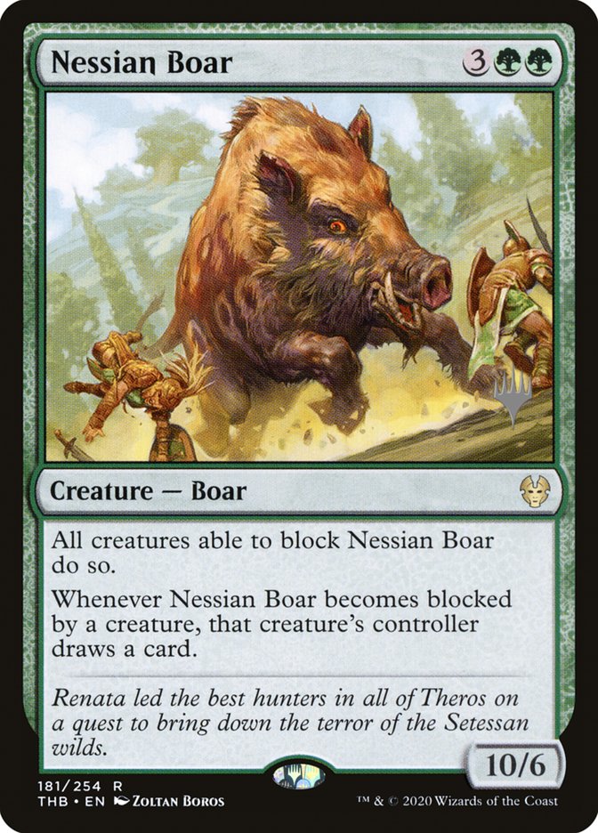 Nessian Boar (Promo Pack) [Theros Beyond Death Promos] | Good Games Cannington